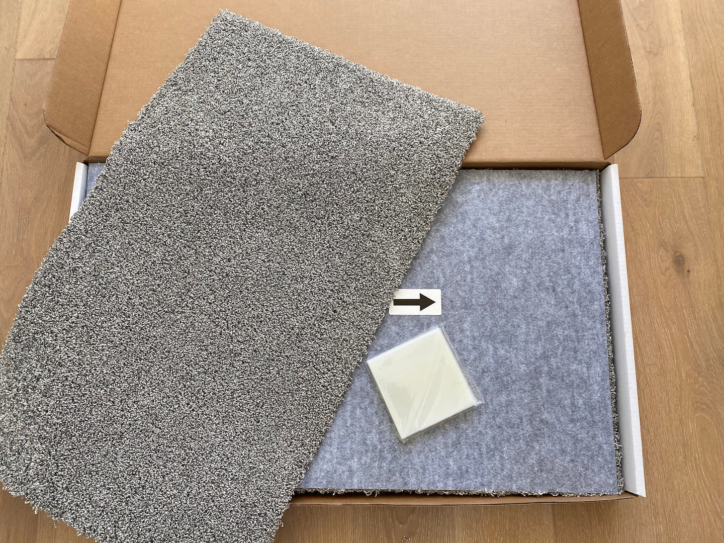 Light Grey Plush - Carton of 6 tiles 24"x40" - covers 40 sq. ft. total